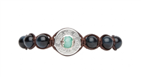 Bracelet Tamashii Ruota della Preghiera in Semiprecious stones Smeraldo BHS339-245E